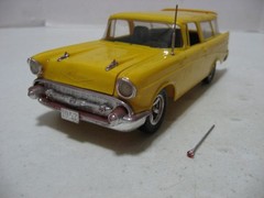 Monogram Yellow 1957 Chevy Nomad 1/24 Scale Built Model Kit #2235