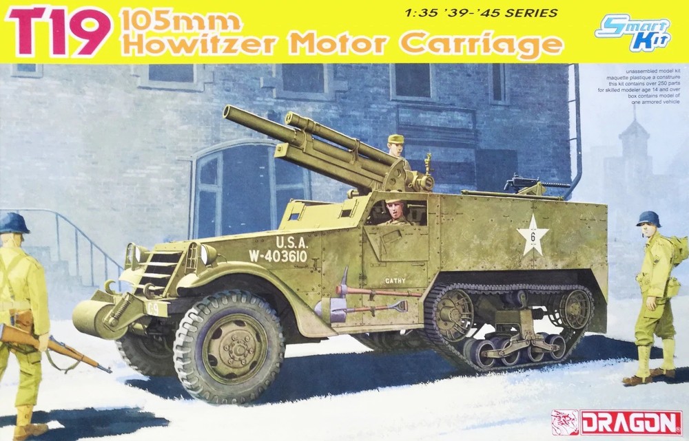Dragon 1/35 T19 105mm Howitzer Motor Carriage ~ Smart kit #6496📌USA 📌Sealed