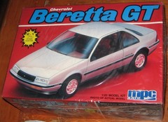 MPC 1988 Chevrolet Beretta GT Kit # 6261 Unbuilt in Box 1/25 Orig 1987 Issue 88