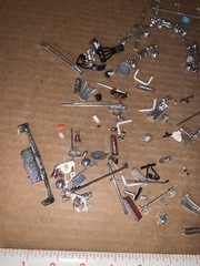 Vintage Junkyard Lot Of Plastic Model Chrome Parts And Pieces (Lot Jy441)