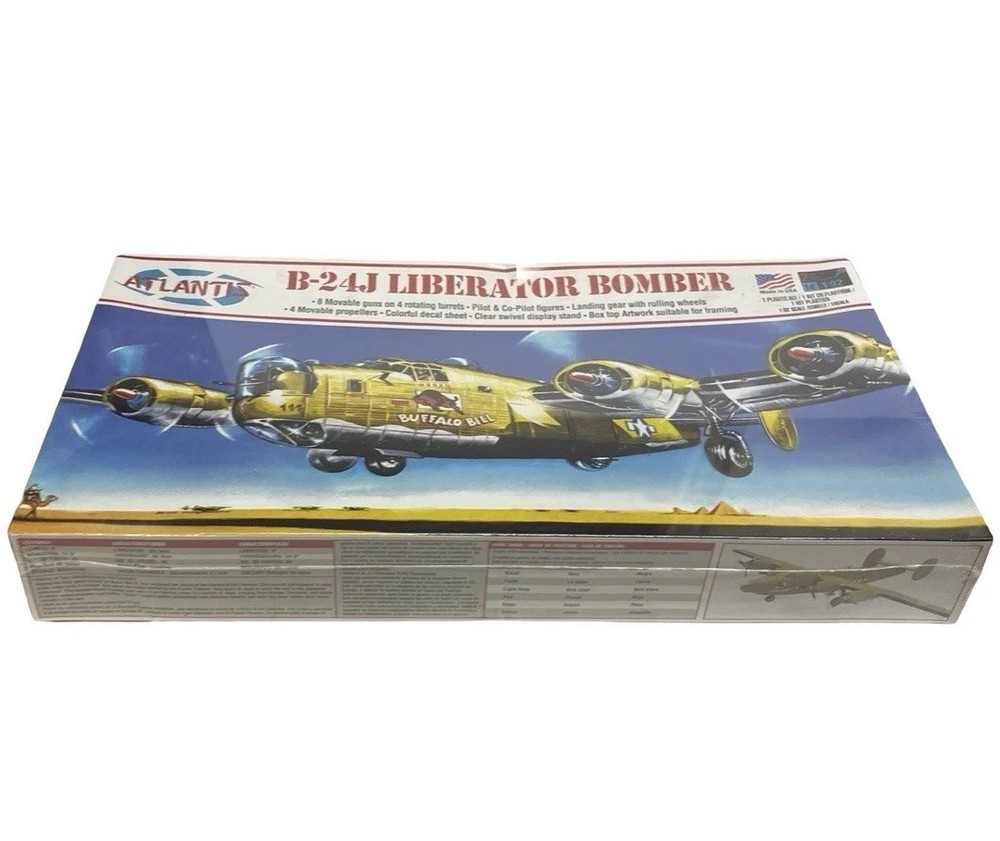 Atlantis H218 B-24J Bomber Buffalo Bill Model Kit New NIB sealed