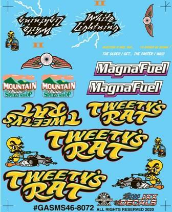 Slixx 8072 Gasser Mini Sheet #46 1/24 1/25 decal