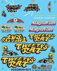 Slixx 8072 Gasser Mini Sheet #46 1/24 1/25 decal