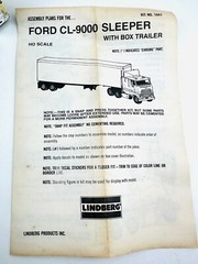 Snap Fit Over The Road Ford CL-9000 Sleeper Lindberg HO Scale Model Kit # 1047