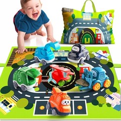 Big Cartoon Truck Car Toys for 1 Year Old Boy with Playmat/Storage Bag|Baby…