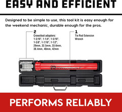 Master Inner Tie Rod Removal Tool Kit, 13 Pieces, Steering and Suspension, Adapt