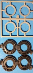 FIRESTONE WIDE WHITE WALL TIRES 56 CHEVY NOMAD – REVELL MODEL CAR KIT PARTS LOT