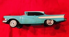 VTG 1958 FORD EDSEL DEALER FRICTION TOY PROMOTION CAR MODEL, TWO TONED METAL
