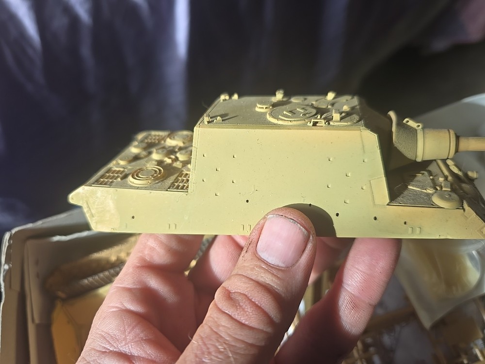 Pre Owned Tamiya 1/48 Jadgtiger Partially Assembled And Painted BUILDERS SPECIAL