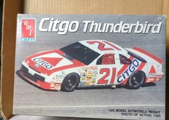 1990 AMT ERTL Citgo Thunderbird Model Car 1/24 Scale #6733 Partially Built #21