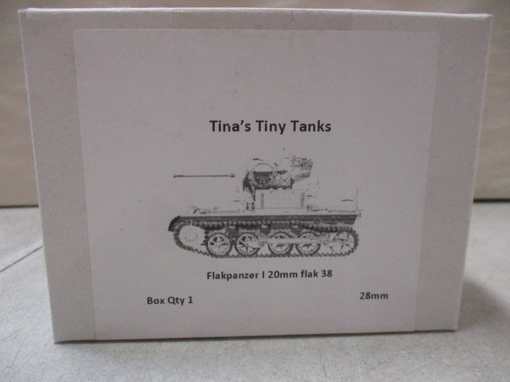 Tina’s Tiny Tanks Flakpanzer I 20MM Flak 38 Resin Model 28MM A