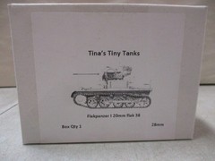 Tina’s Tiny Tanks Flakpanzer I 20MM Flak 38 Resin Model 28MM A