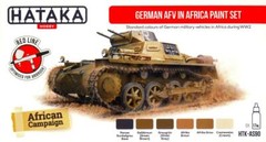 Hataka Hobby Paints GERMAN AFVs IN AFRICA Acrylic Paint Set
