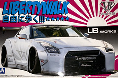 Aoshima Liberty Walk LB-WORKS Nissan GT-R R35 1:24 Plastic Kit Unpainted