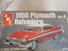 🔥 1958 PLYMOUTH BELVEDERE MODEL KIT AMT 31927 1:25 WRAPPED KIT ’58 2002 ISSUE