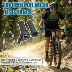 20X Full Twist Throttle Grip, 3 Pin Water Proof Connection Fits Ebike 12V-72V,