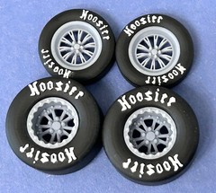 Resin 15/17 Scale inch “RC Comp Hammer” Wheels With Drag Slicks 1/24, 1/25