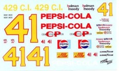 Powerslide #41 Pepsi 1972 Bobby Unser 1/25 Nascar decal