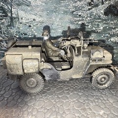 A Bridge Too Far ! British PARATROOPERS WILLYS JEEP COMMANDO CAR Vickers MGun!!