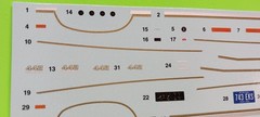 Decal Sheet Olds Cutlass Oldsmobile 442 FE3-X 1/25 Revell Stripes Emblems Plates