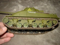 Built Tank w/Driver Long Barrel 6-1/2 inches long Well Built & Painted Ex Cond