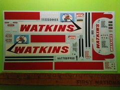 Kenworth Conventional W-925 Tractor 1/25 waterslide decal sheet Watkins Truck