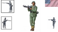 1/16 Scale Die-Cast Resin Figure Model Kit German Half Track Gunner Unassembl…