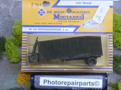 Roco Minitanks (NEW) Z-164 1/87 WWII US M-119 6T Closed Van Trailer Lot #7243©