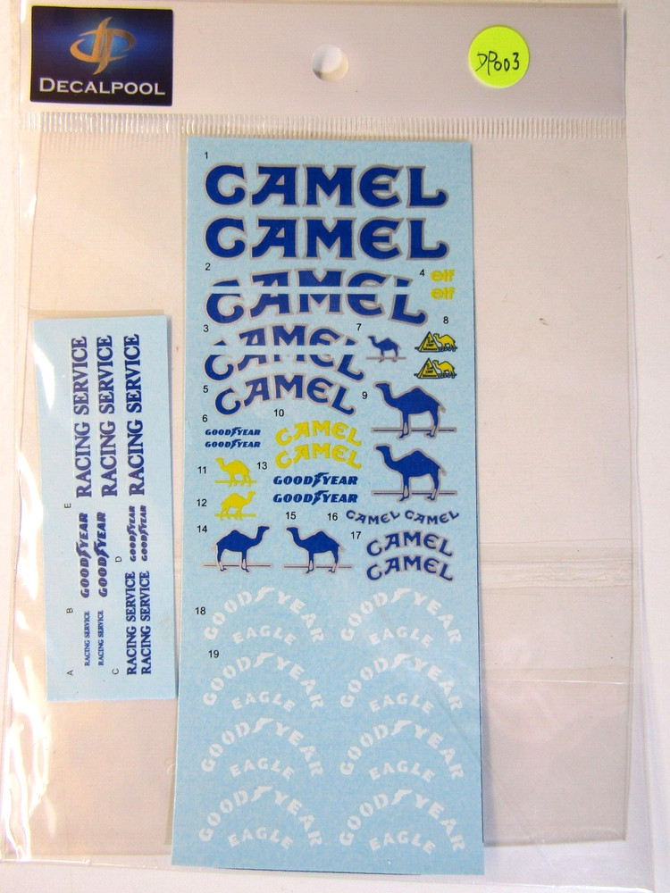 Decalpool 1/20 Lotus Honda 99T “Camel” Option logo Decal Sheet DP003 for Tamiya