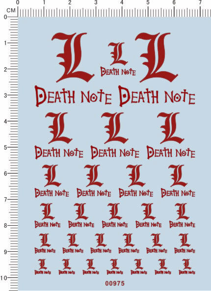 decals Anime for different scales model kits (red) 00975