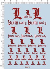 decals Anime for different scales model kits (red) 00975