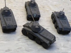 Roco Minitanks (4) Painted WWII German Sd Kfz 234/2 Puma AC Lot #7222K©