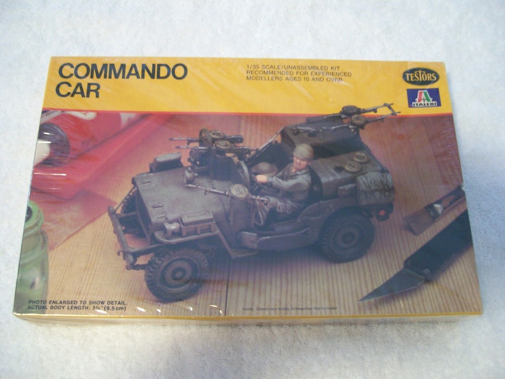 Vintage 1980 Testors Italeri 1/35 Scale WWII Willys Jeep Commando Car #853 New!