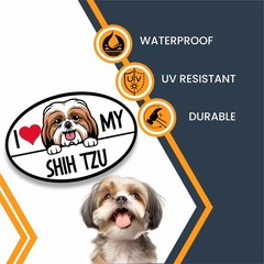 Magnet Me Up I Love My Shih Tzu Dog Breed 4×6 Inches, Oval-
