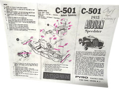 Pyro Supercharged Auburn Speedster 1/25 Model C501-200 USA1967 Complete PLS READ