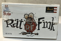 Revell Rat Fink Ed Big Daddy Roth Model Kit W/Patch Open Box Sealed Bag