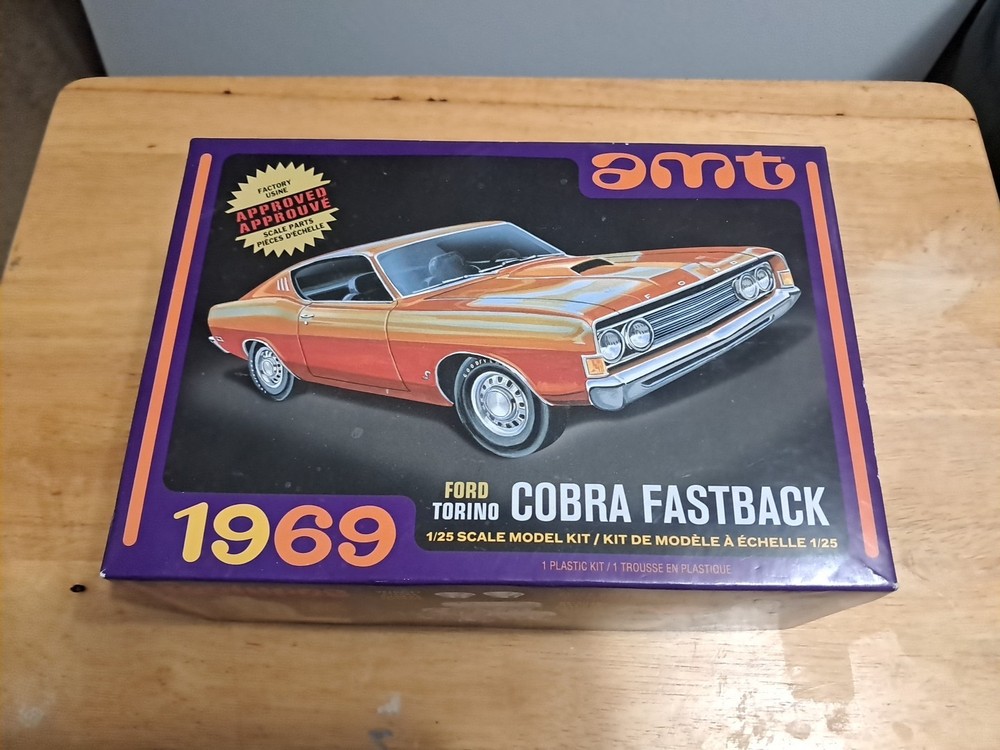 AMT 1969 Ford Torino Cobra Fastback 3-in1 Model Car Kit Sealed Packages