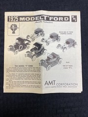 AMT 1925 Model T Ford Trophy 3 in 1 Customizing Instructions Original Manual