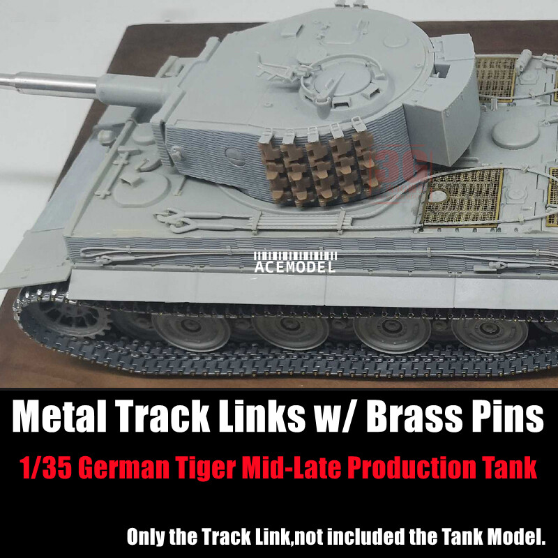 1/35 German Tiger I Mid/Late Production Tank Metal Workable Tracks w/Pins Set