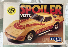 MPC Spoiler Vette Vintage 1979 1:25 Model Kit Corvette partially assembled