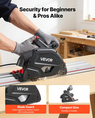 Track Saw, 6-1/2-Inch, Plunge-Cut Circular Saw Kit, Black