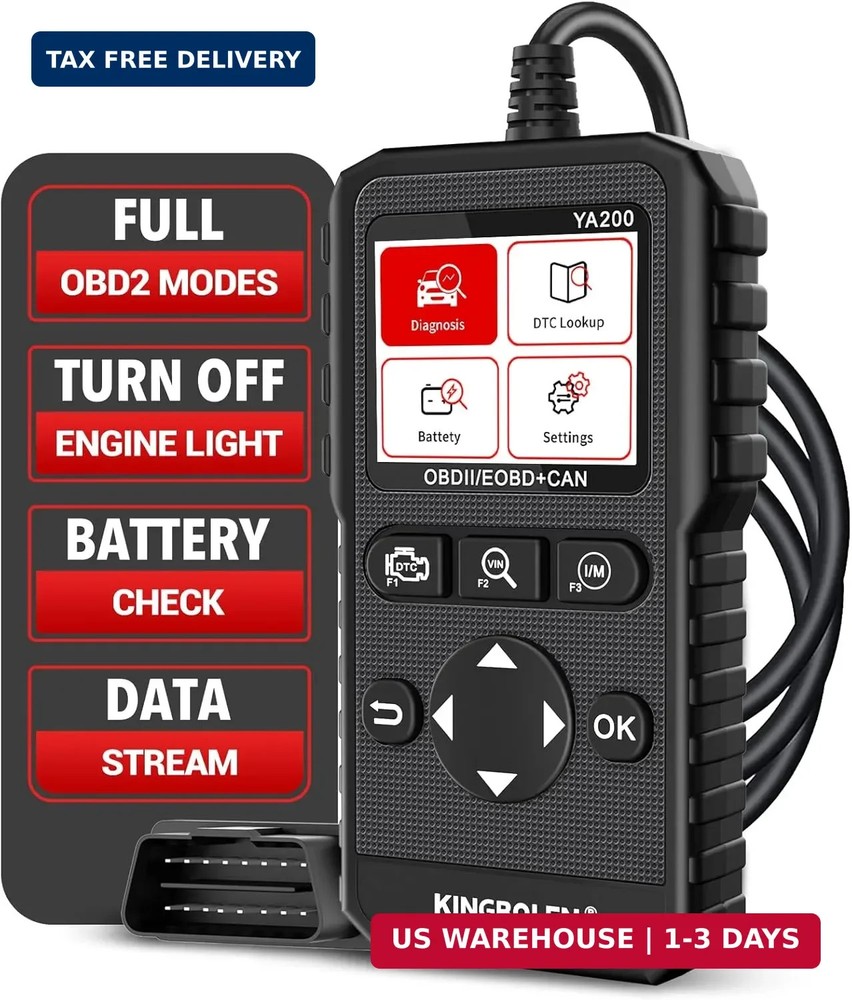KINGBOLEN YA200 OBD2 Scanner, Car OBD2 Code Reader Check Engine Light, Car Scann