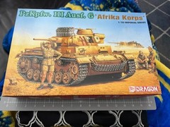 Dragon 1/35 Scale PzKpfw. III Ausf. G Afrika Corps Model Kit #9032 Open Box!