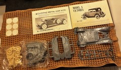 Hubley Model A Victoria Metal Model Car Kit Unassembled Ford MPN 4866