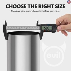 EVIL ENERGY 5.0 Inch Exhaust Clamp, Butt Joint Band Clamp Sleeve Coupler