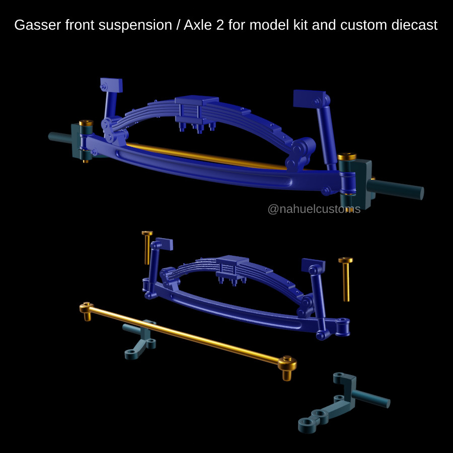 1:25-1:24 Scale Gasser Front Axle Kit