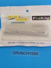 Detail Master Flocking 1603 Velour Flocking Light Grey 1/24 Model Car Seat Trunk