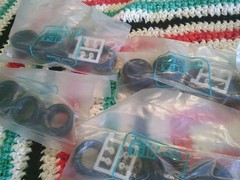 Manufacturer unknown, 1/24 scale plastic el tires, set of 40, part 4