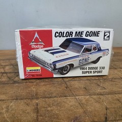 NEW! Sealed! Lindberg Color Me Gone 1964 Dodge 330 Super Stock Model Car Kit