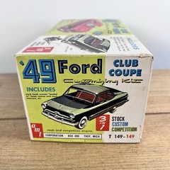 Vtg AMT ’49 Ford Club Coupe 3 in 1 Trophy Series T149 Model Kit In Original Box
